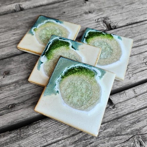 Click to view detail for KB-707 Coasters Set of 4 Fern $45