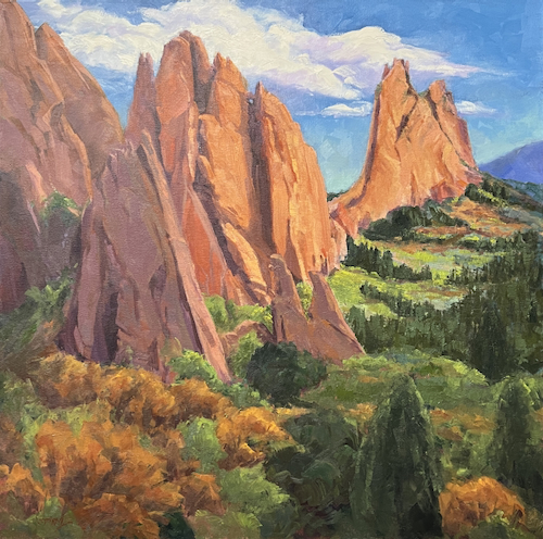 Garden of the Gods 36x36 $4500 at Hunter Wolff Gallery