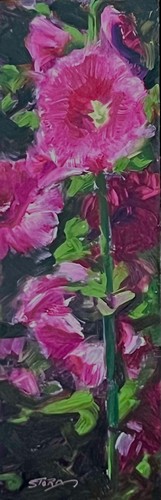 Click to view detail for Hollyhocks 12