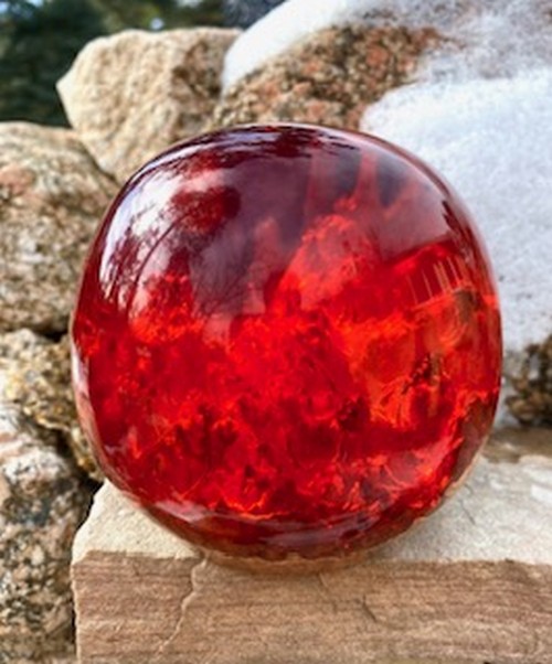 SH233 Red Malle & Red Resin $225 at Hunter Wolff Gallery