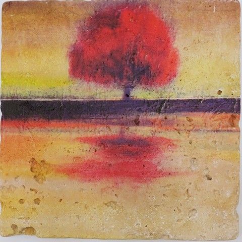 Click to view detail for JS020 Coaster Lone Tree 6x6  $38
