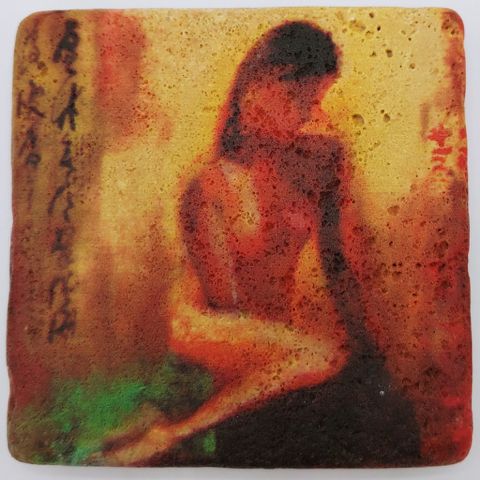 Click to view detail for JS003 Coaster Contemplating 4x4 $26