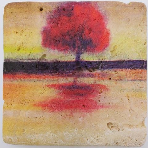 Click to view detail for JS007 Coaster Tree Reflection 4x4 $26