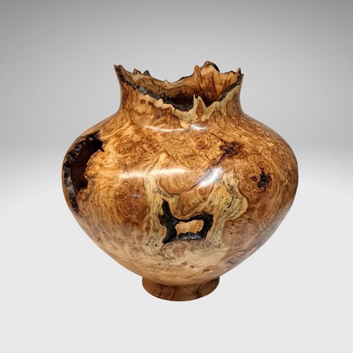 Click to view detail for JW-221 Aspen Burl Hollow Woodturning 13x12 $900