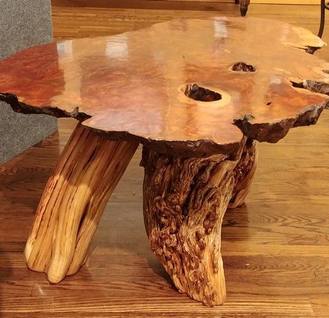 Click to view detail for JW-151 Coffee Table Reclaimed Redwood and Juniper