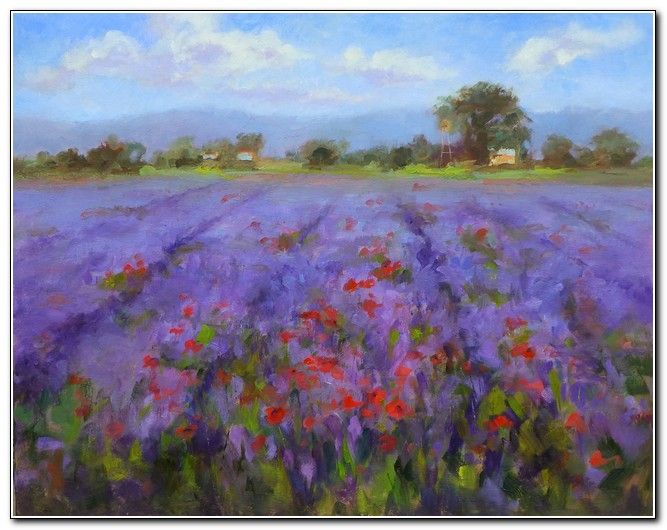 Lavender and Poppies at Hunter Wolff Gallery