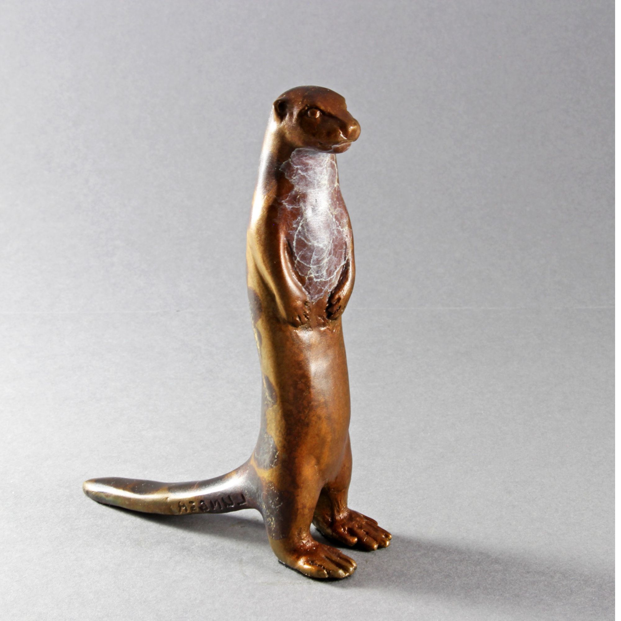 Click to view detail for FL161 Bronze Scullpture, Otter 6