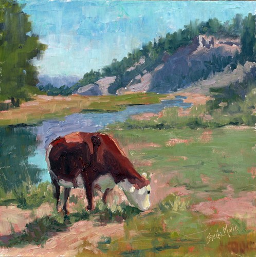 Mid-Morning Munchies 8x8 $315 at Hunter Wolff Gallery