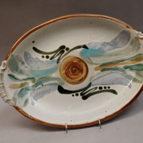 Platter, Large Oval 18x12.5 at Hunter Wolff Gallery