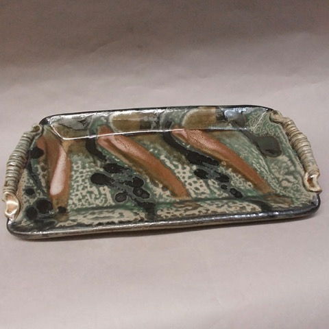 Click to view detail for Platter, Rectangular Shaped, Green