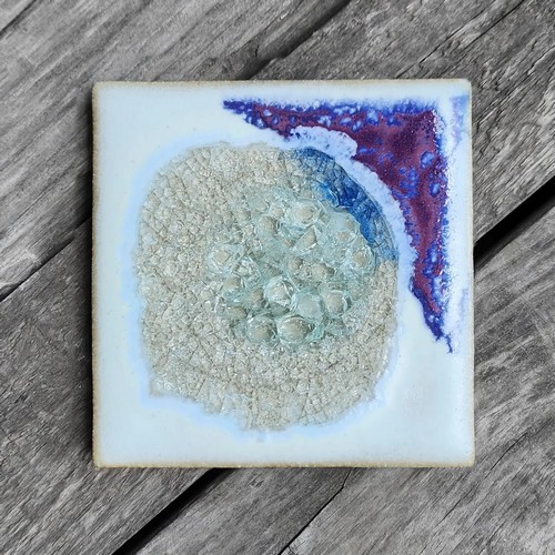 Click to view detail for KB-722 Coasters Set of 4 Purple Rose 4x4 $45