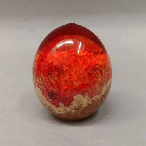 Click to view detail for SH021 Egg Shape 3 Chinese Red