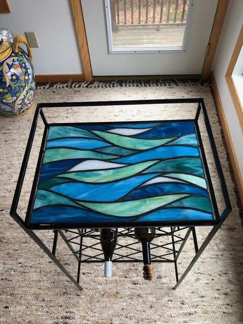 Click to view detail for SK-004 Waves Wine Rack 37x19x11.5 $425