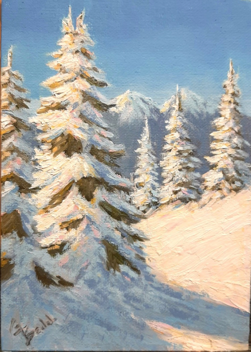 Snow Ghosts 7x5 $190 at Hunter Wolff Gallery