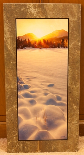 Click to view detail for Snow Pillow Sunrise 24x12 $180