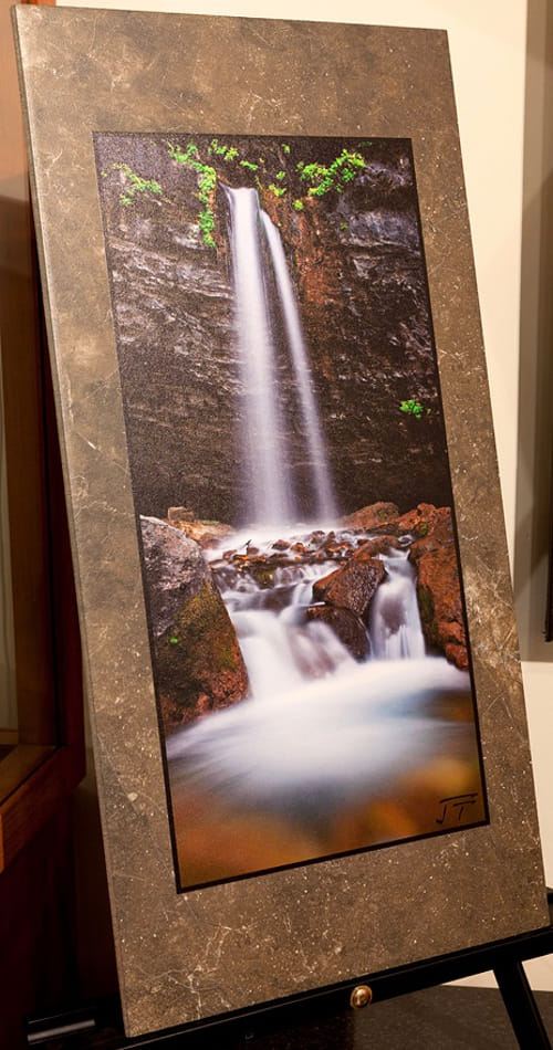 Click to view detail for Spouting Rock Stone Plaque 24x12 $180