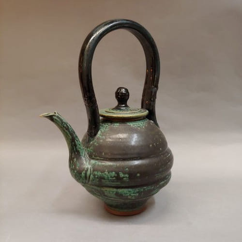 #20839 Teapot Dark Green $69 at Hunter Wolff Gallery