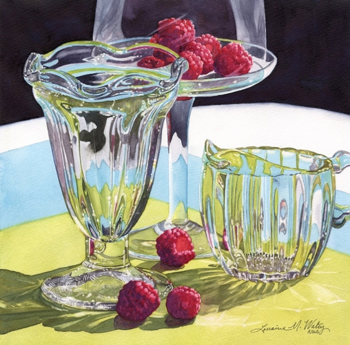 The Raspberry Stand 10.5x10.5 $770 at Hunter Wolff Gallery