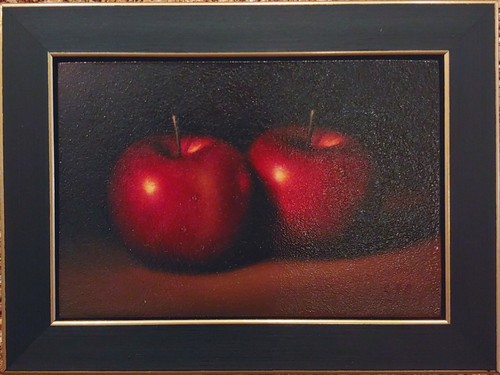 Click to view detail for Two Red Apples 5x7 $300