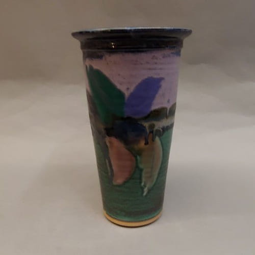 Click to view detail for Vase Green & Blue 10x 5.5