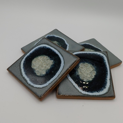 Click to view detail for KB-574 Coaster Set of 4 Gray $43