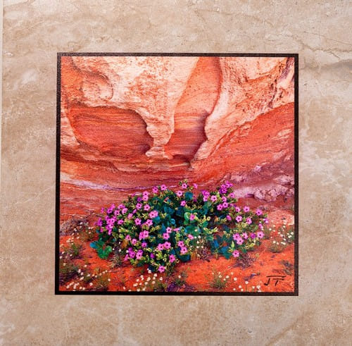 Click to view detail for Four O'Clocks Stone Plaque 12x12  $90